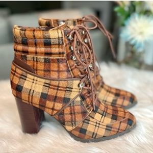 ISO Antonio Melani plaid boots